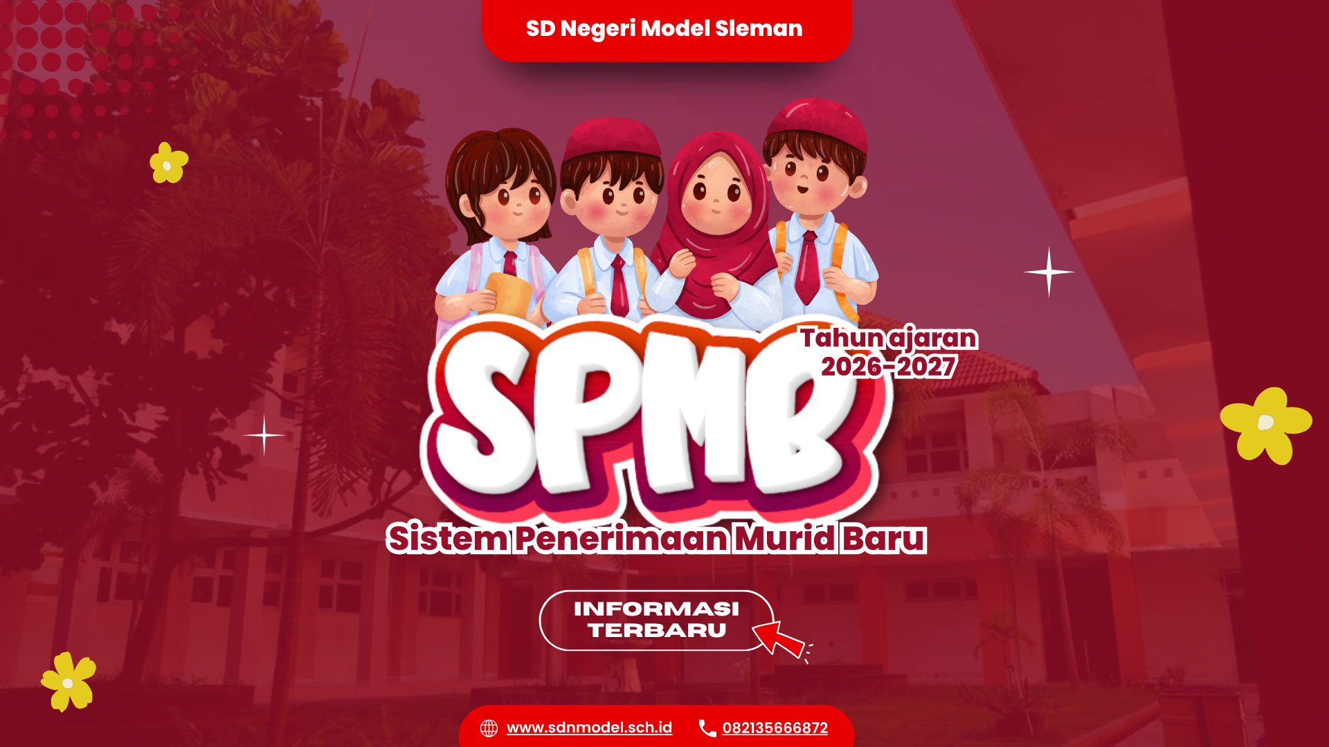 Informasi Penerimaan Murid Baru (PMB) Kelas 1 SD Negeri Model Kabupaten Sleman Tahun Ajaran 2026/2027